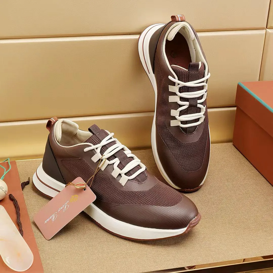 Factory price: 480💰Loro Piana niche classic jogging shoes, men's lace-up casual shoes and sneakers, high-quality lightweight and comfortable fabrics, suitable for outdoor leisure, the color scheme is young and energetic, and it looks great with sportswear or casual suits! Size: 38-44 (45. Customized)